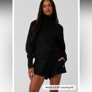 ALO Yoga Waffle Weekend Escape Mock Neck Long Sleeve